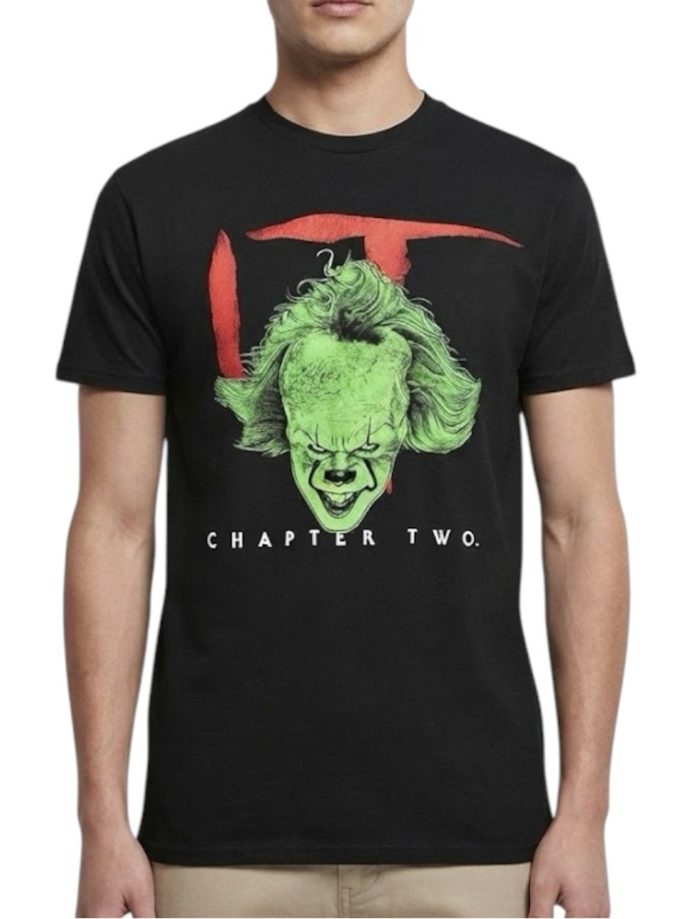 IT CHAPTER TWO Pennywise Graphic Tee Indie Y2K Black Green Small